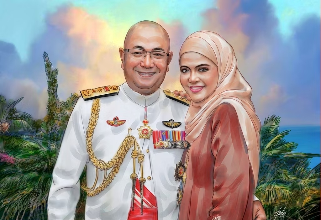 Military Couple Custom Portrait